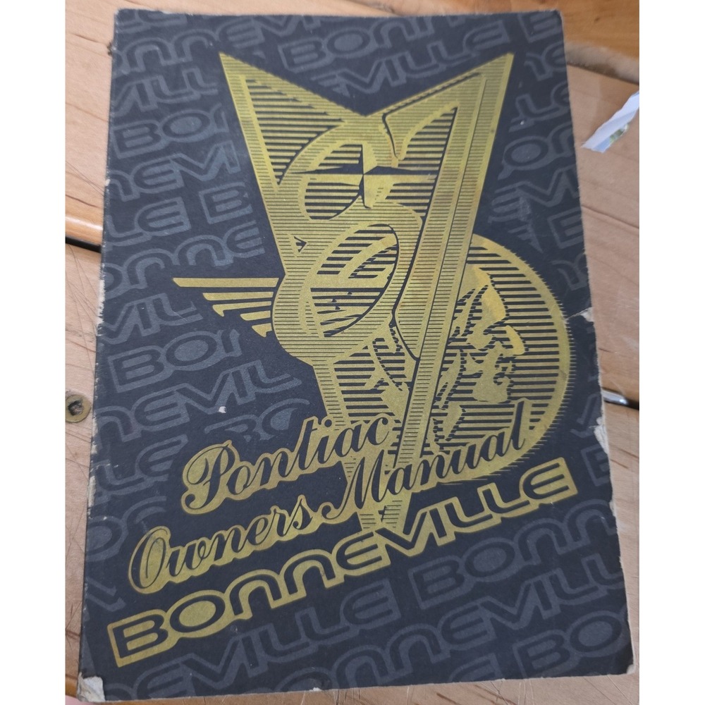 Vintage 1987 Pontiac Bonneville Owners Manual GM Original Glovebox Guide Black